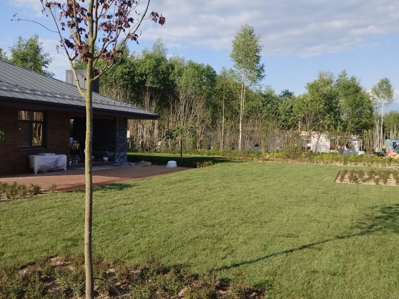 Работа с газоном